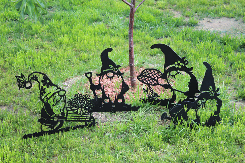 Garden Gnomes with Tools