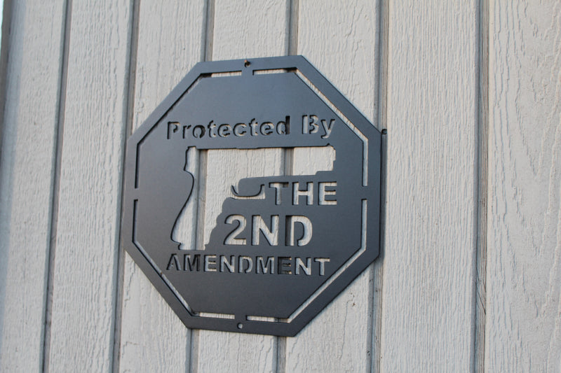 Protected by the 2nd Amendment Metal Wall Art