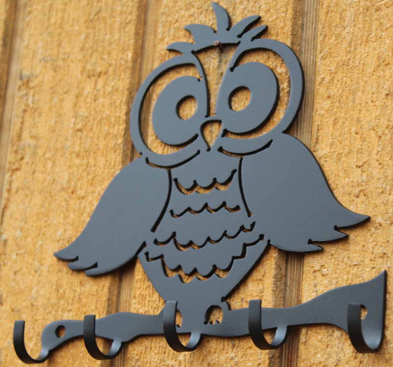 Owl Key Holder Metal Wall Art