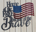 Home of the Free Because of the Brave Metal Wall Art
