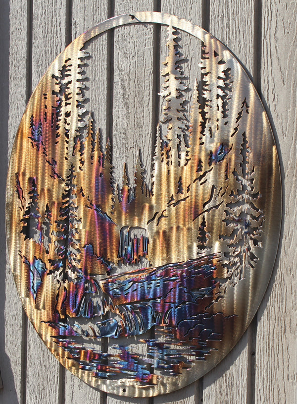 Forest and Stream Metal Wall Art