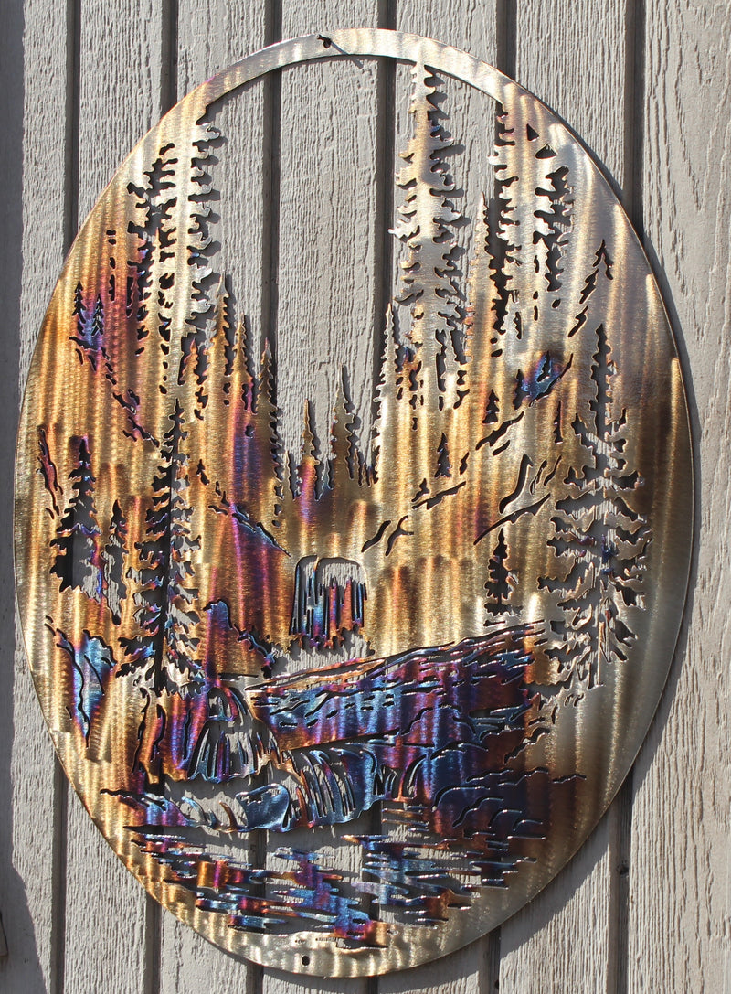 Forest and Stream Metal Wall Art