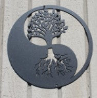 Yin Yang Tree Metal Wall Art Home Decor