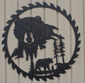 Bear Sawblade Metal Wall Art
