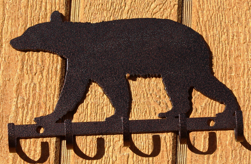 Bear Key Holder Metal Wall Art