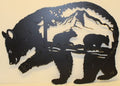 Bear with Bear Scene Metal Wall Art