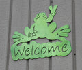 Frog Welcome Sign Metal Wall Art