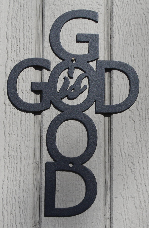 God Is Good Metal Wall Art