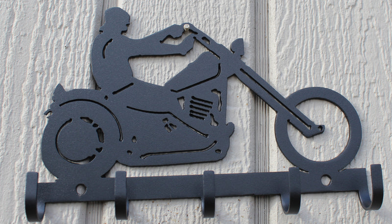 Motorcycle Key Holder Metal Wall Art