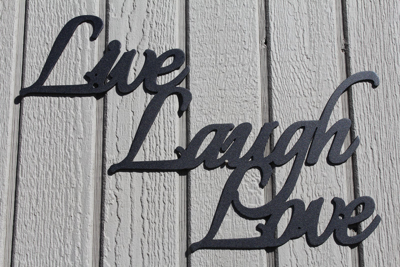 Live Laugh Love Metal Word Art Wall Decor