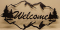 Mountains Welcome Sign Metal Wall Art